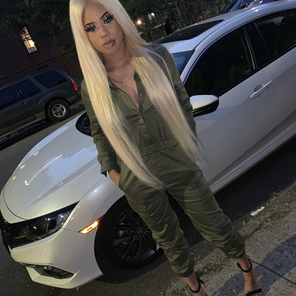 Green jumpsuit